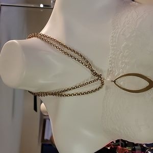 Envious. Gold necklace with quartz like rock/nugget. Nwt